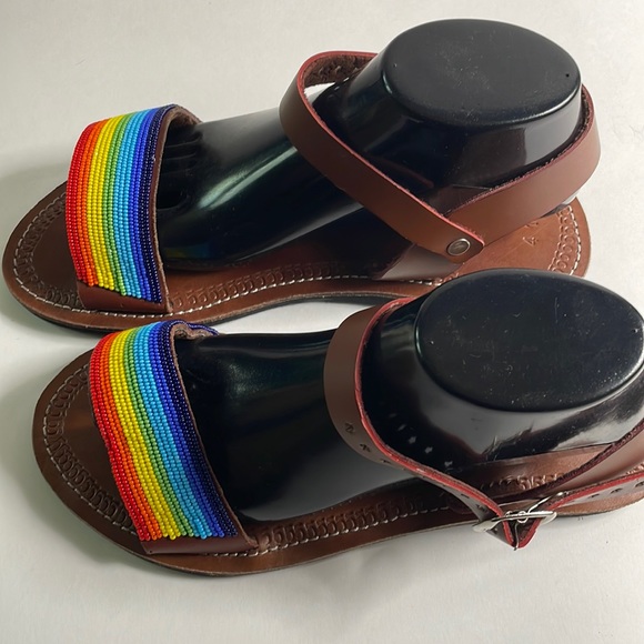 Rainbow Masai Sandals - Picture 1 of 3